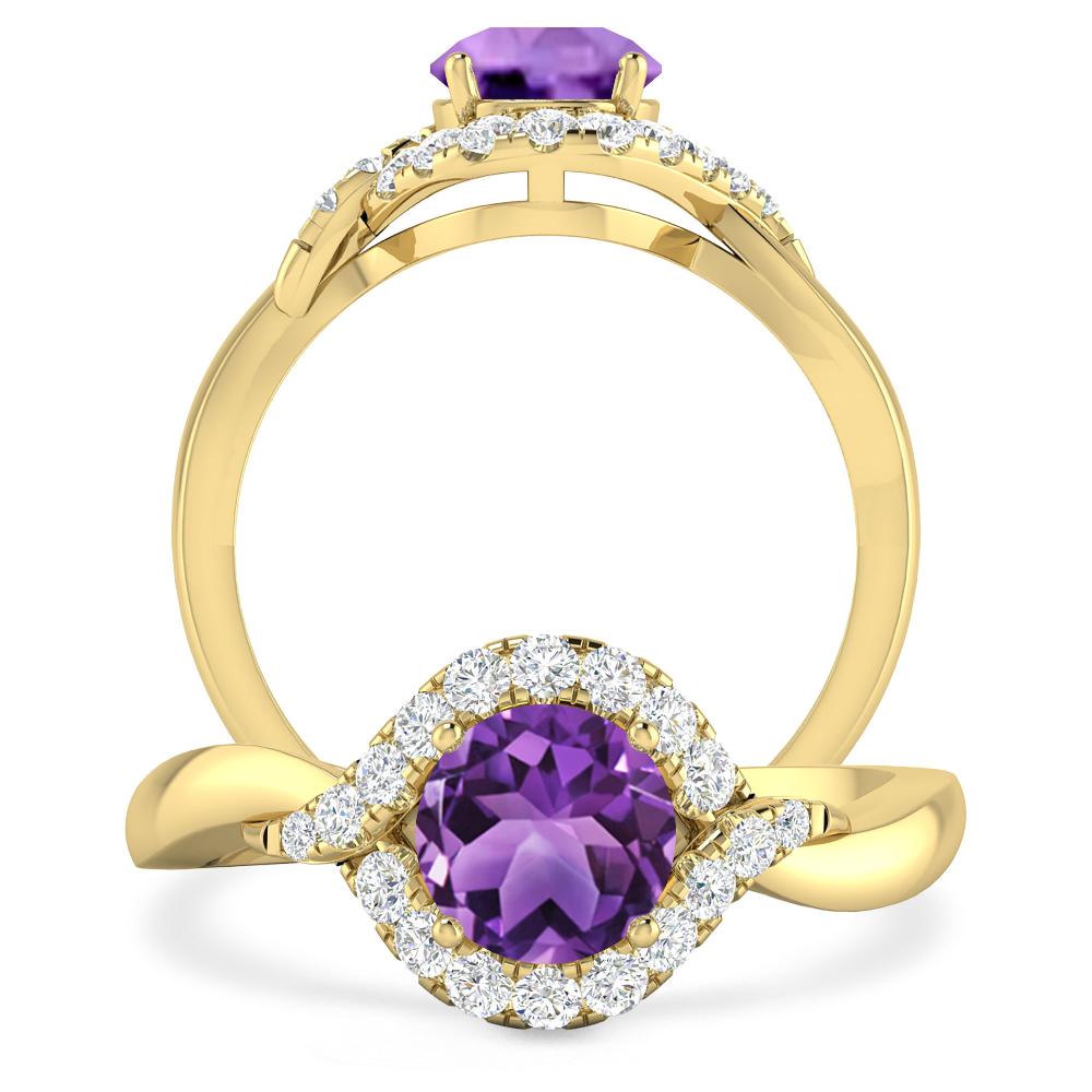 Yellow Gold - Amethyst