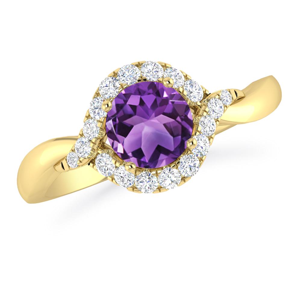 Yellow Gold - Amethyst