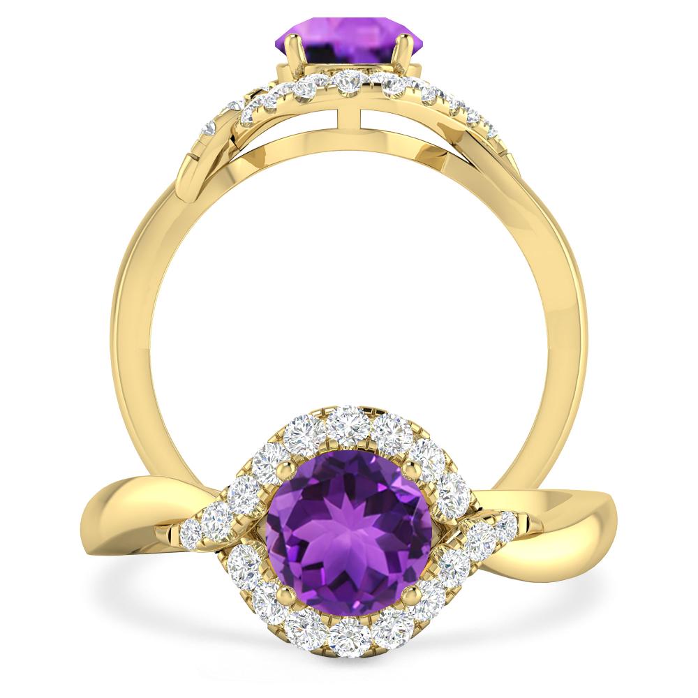 Yellow Gold - Amethyst