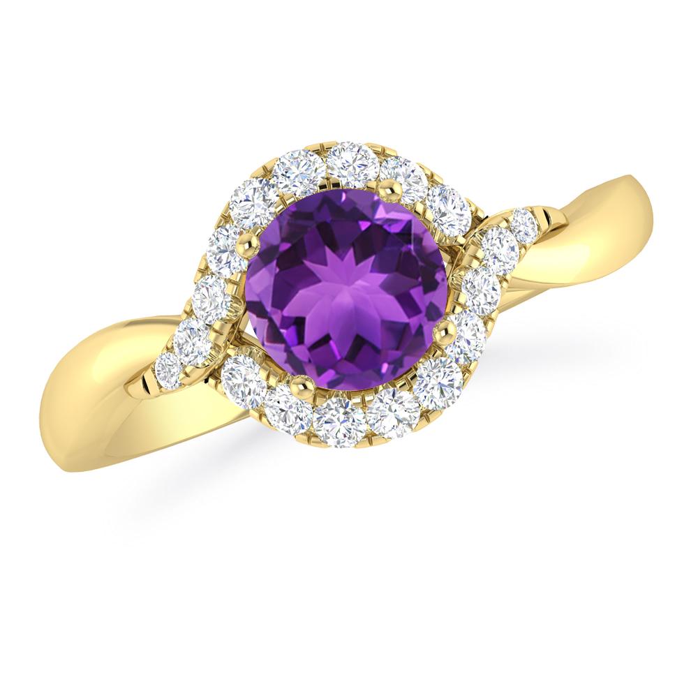 Yellow Gold - Amethyst