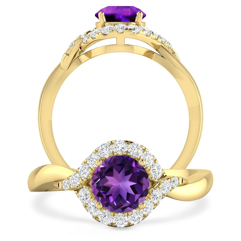 Yellow Gold - Amethyst