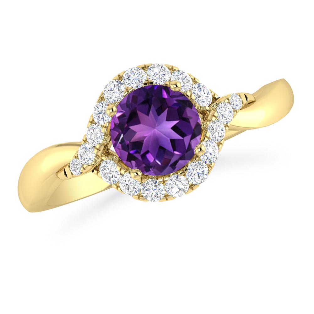 Yellow Gold - Amethyst