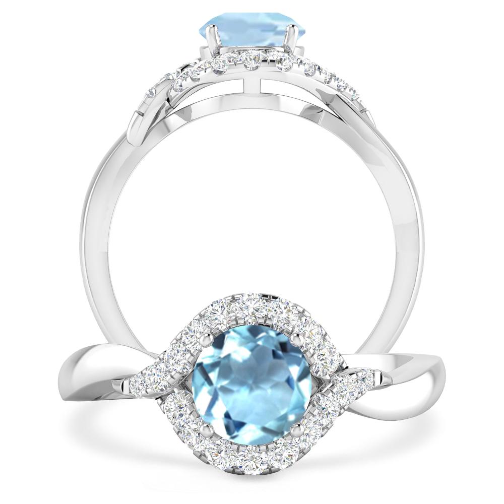 White Gold - Aquamarine