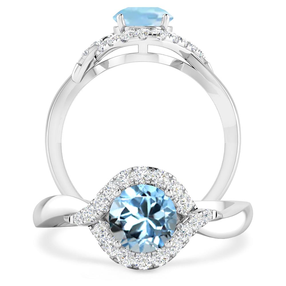 White Gold - Aquamarine