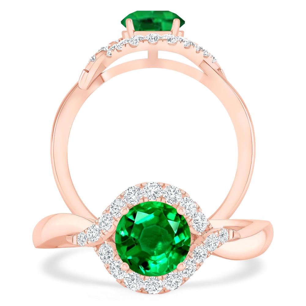 Rose Gold - Emerald