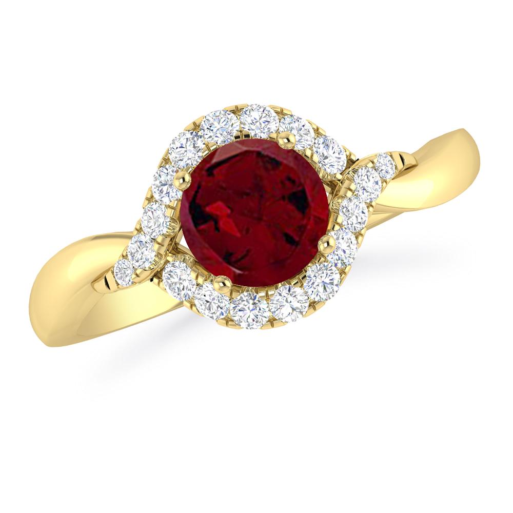 Yellow Gold - Garnet