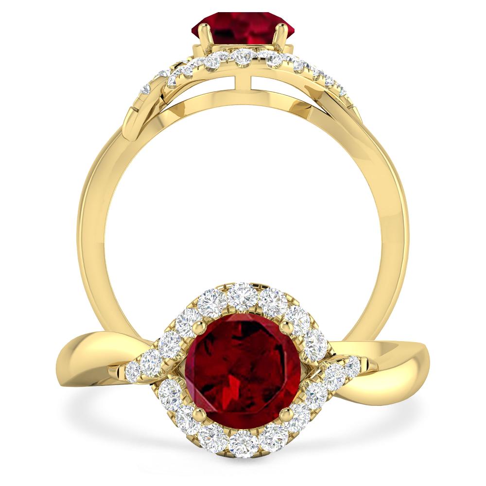 Yellow Gold - Garnet