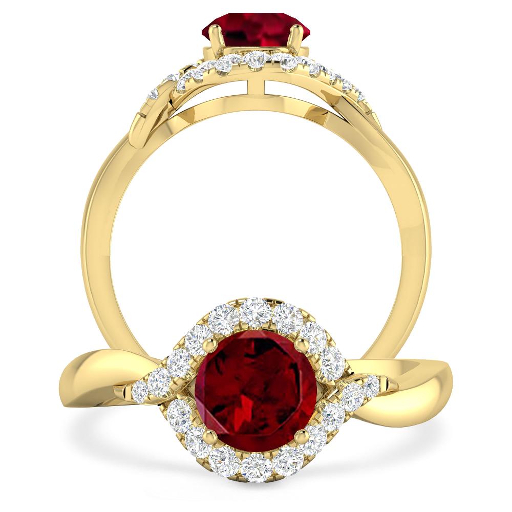 Yellow Gold - Garnet