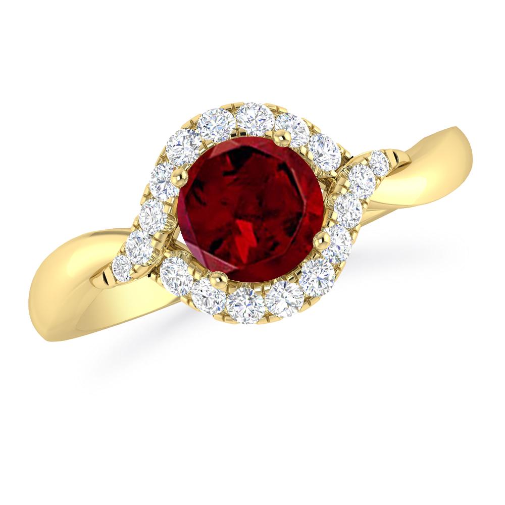 Yellow Gold - Garnet