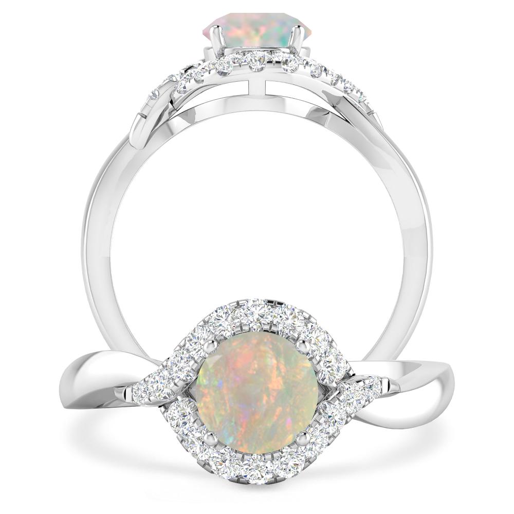 White Gold - Opal