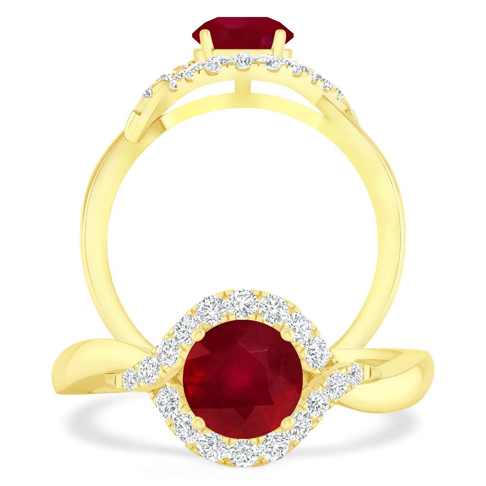 Yellow Gold - Ruby