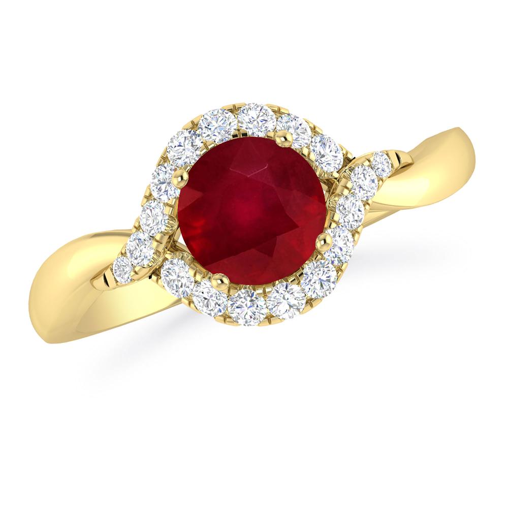 Yellow Gold - Ruby