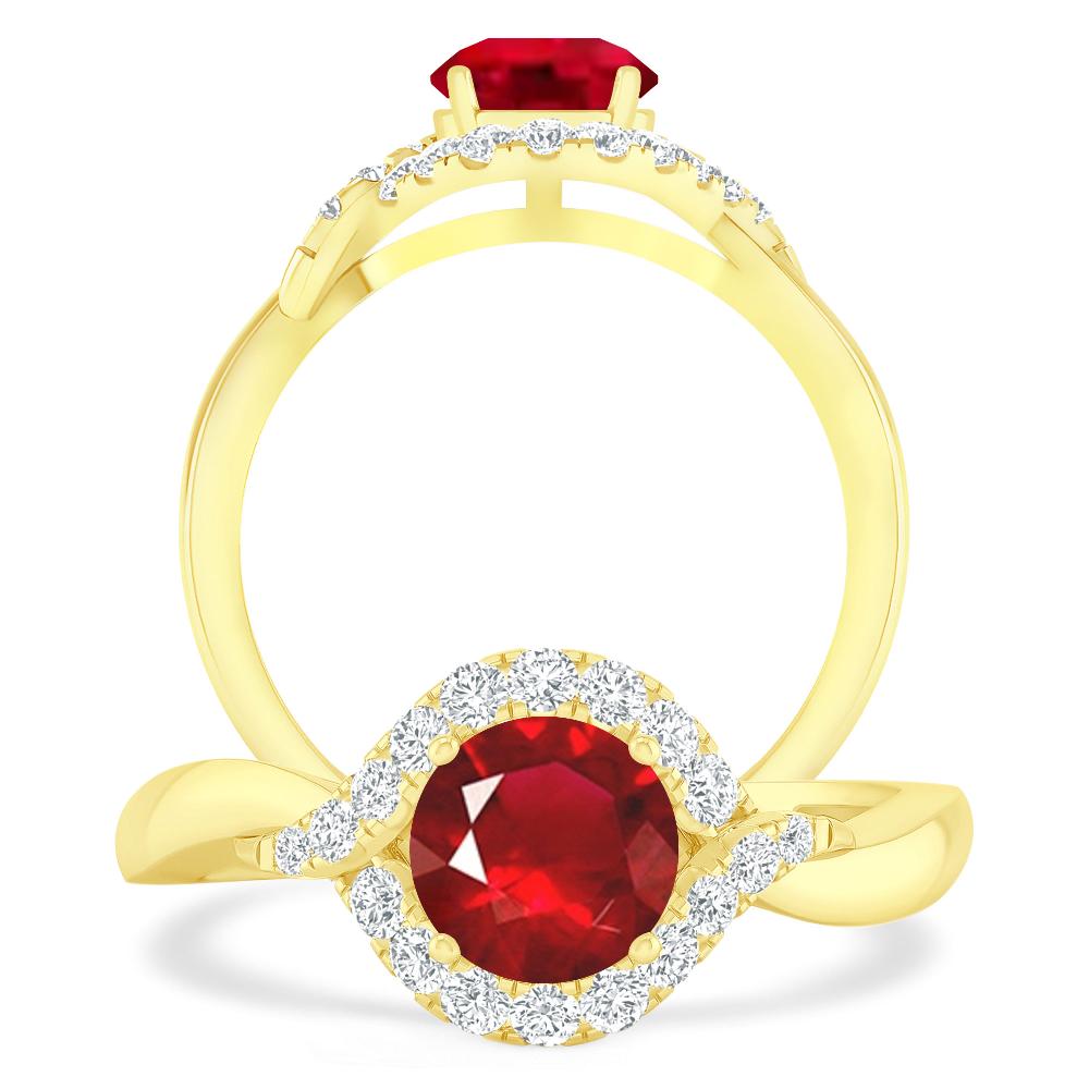 Yellow Gold - Ruby