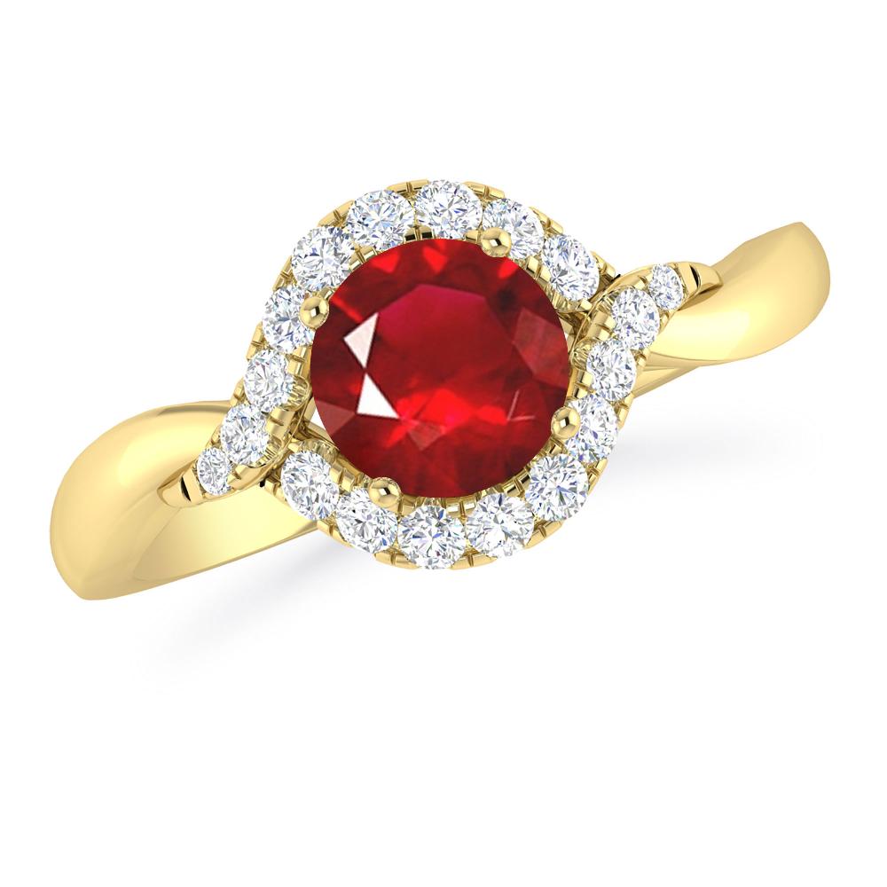 Yellow Gold - Ruby