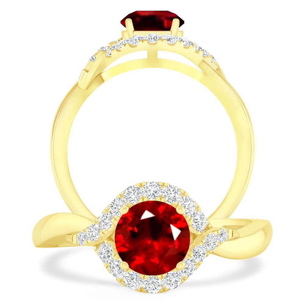 Yellow Gold - Ruby