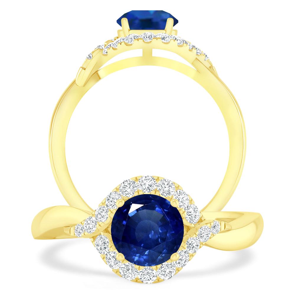 Yellow Gold - Sapphire