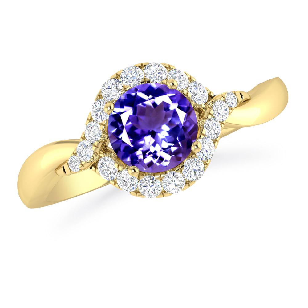 Yellow Gold - Tanzanite