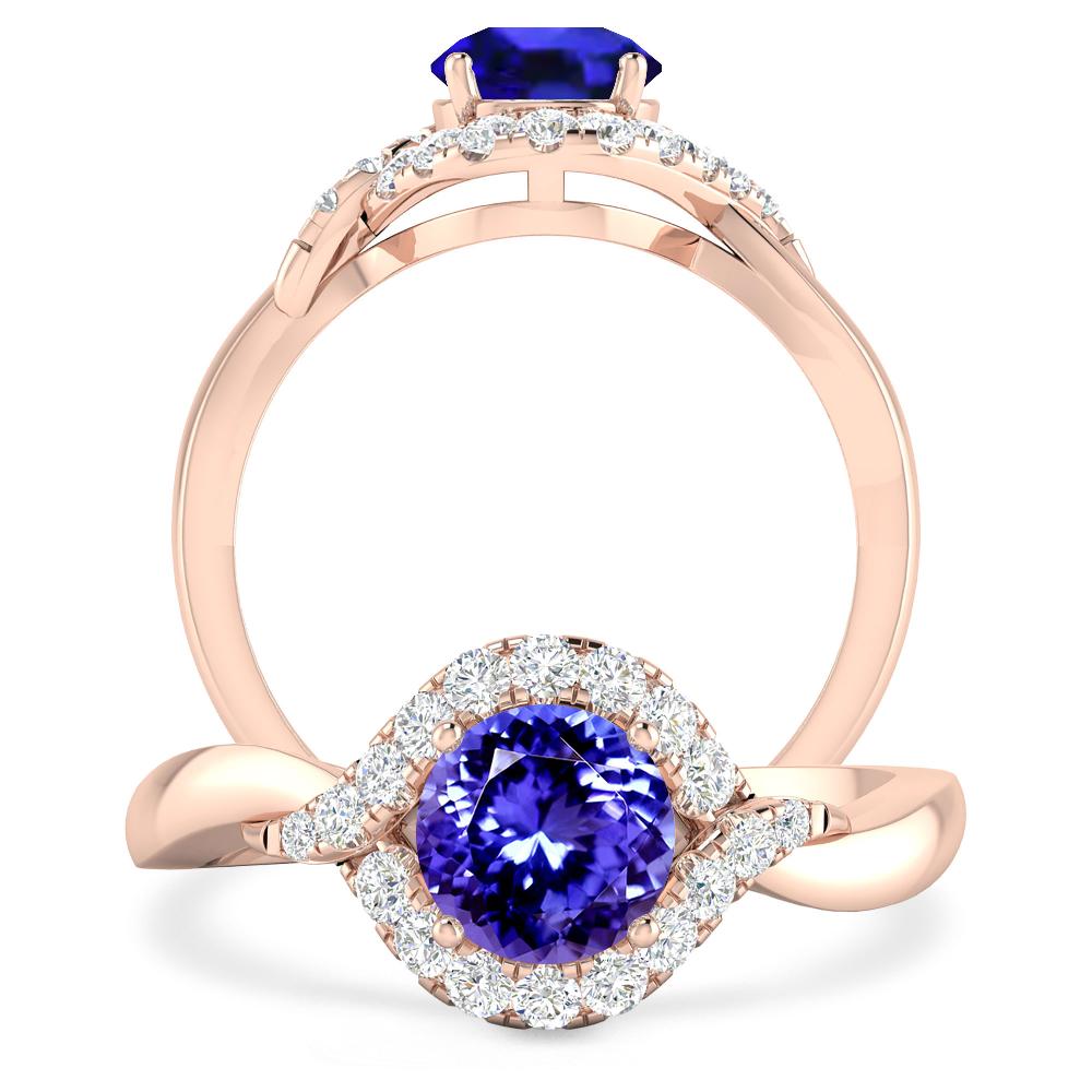 Rose Gold - Tanzanite