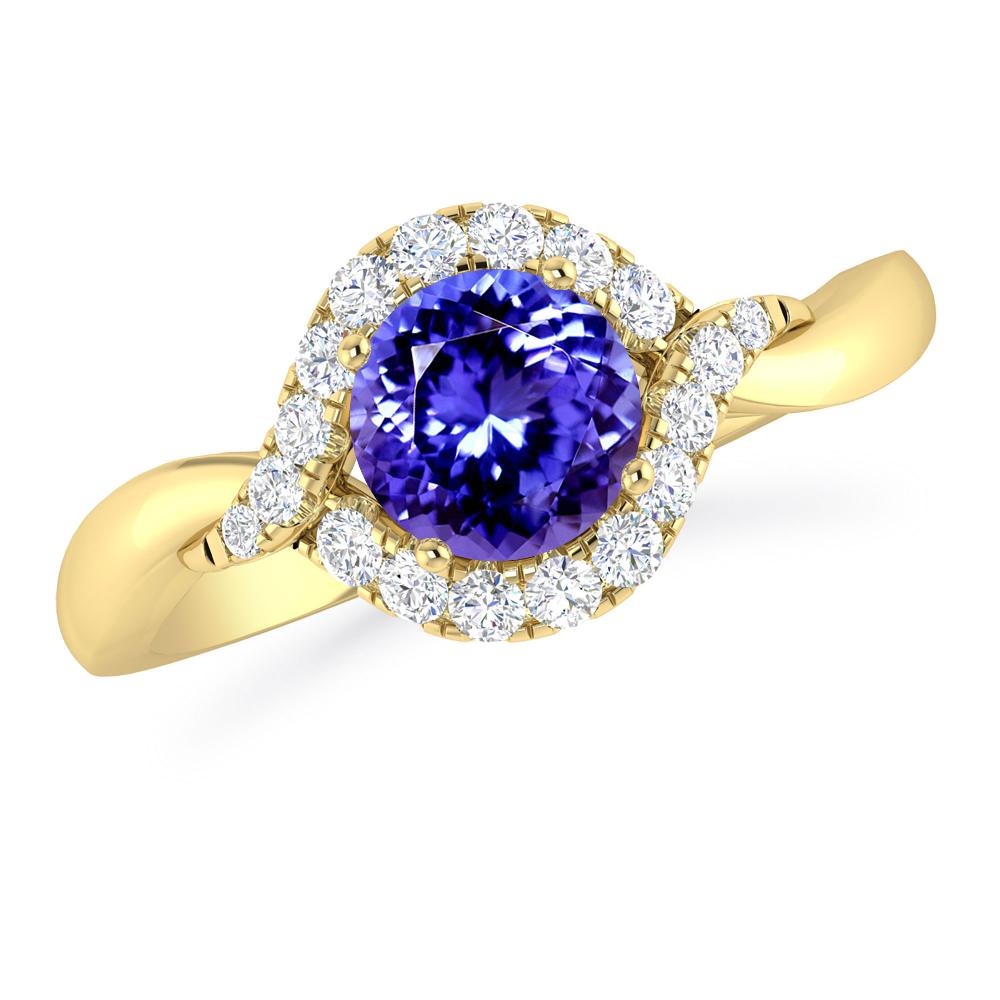 Yellow Gold - Tanzanite