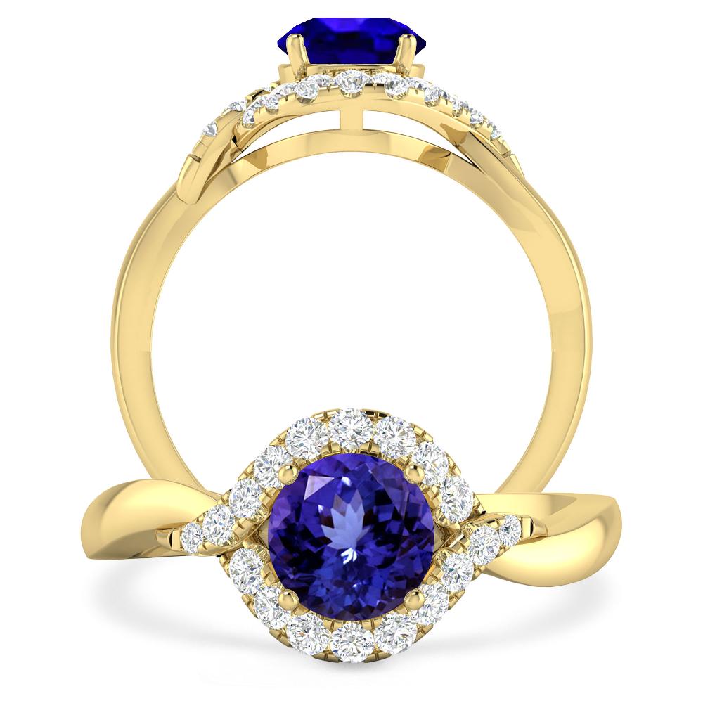 Yellow Gold - Tanzanite