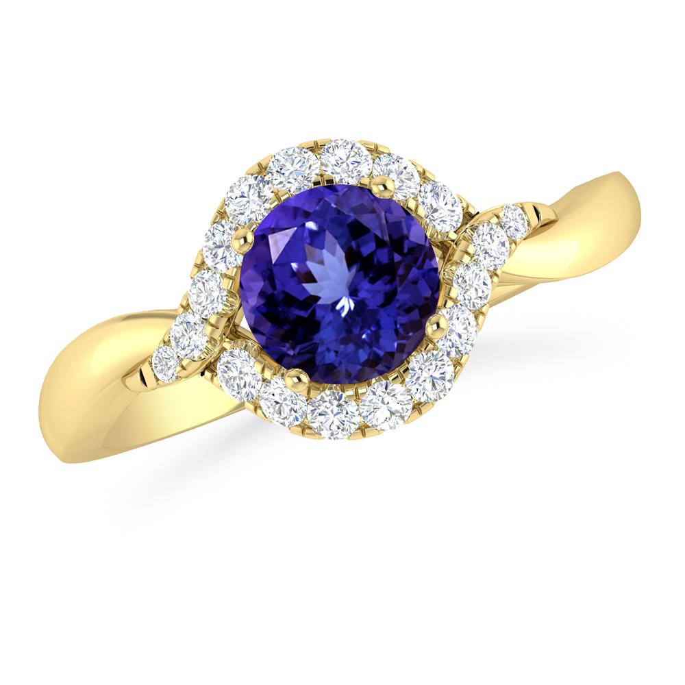 Yellow Gold - Tanzanite