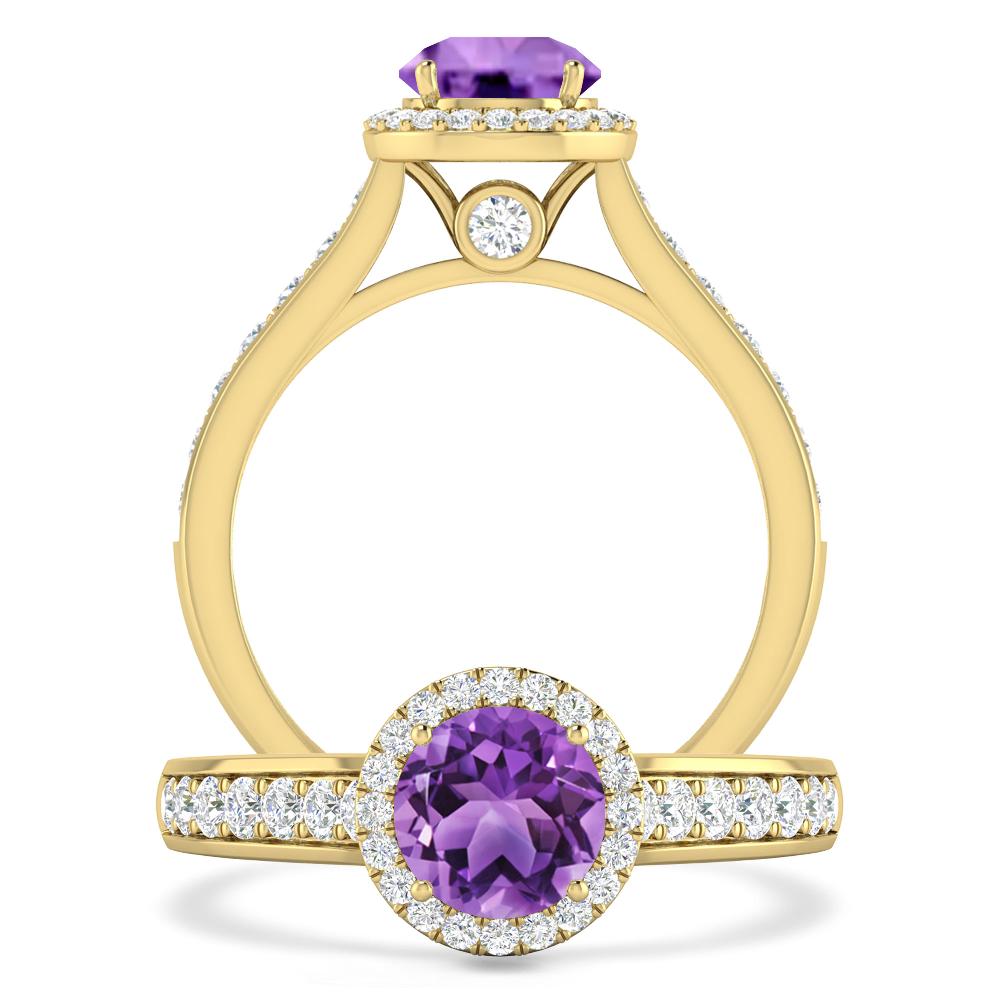 Yellow Gold - Amethyst