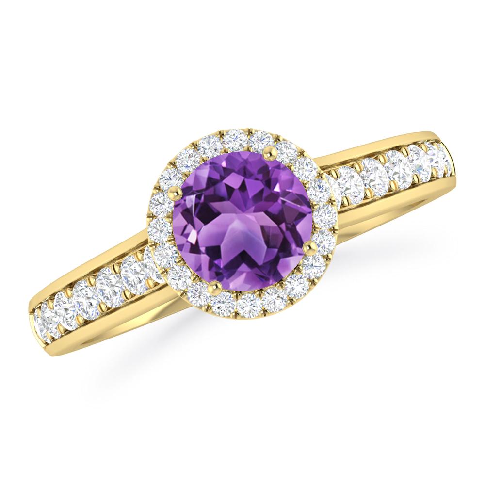 Yellow Gold - Amethyst