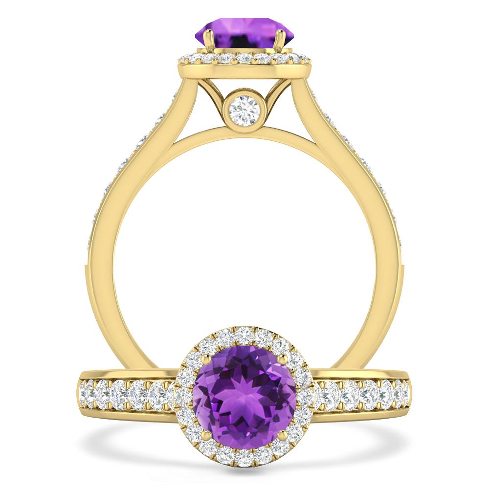 Yellow Gold - Amethyst