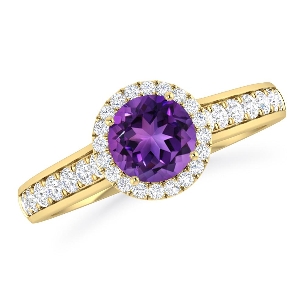 Yellow Gold - Amethyst