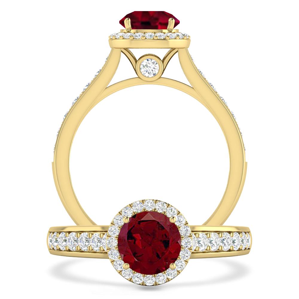 Yellow Gold - Garnet