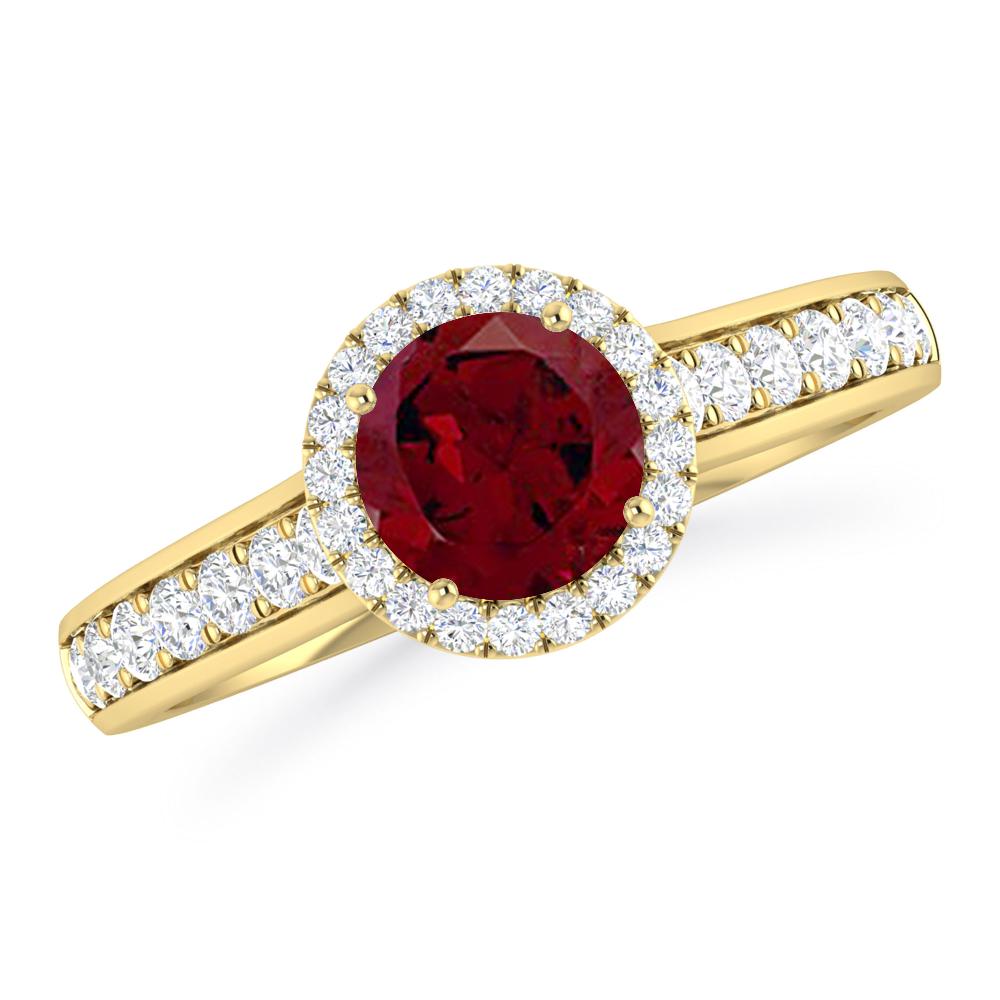 Yellow Gold - Garnet