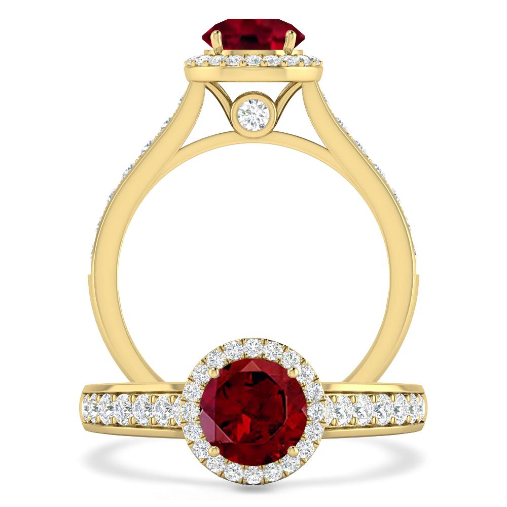 Yellow Gold - Garnet