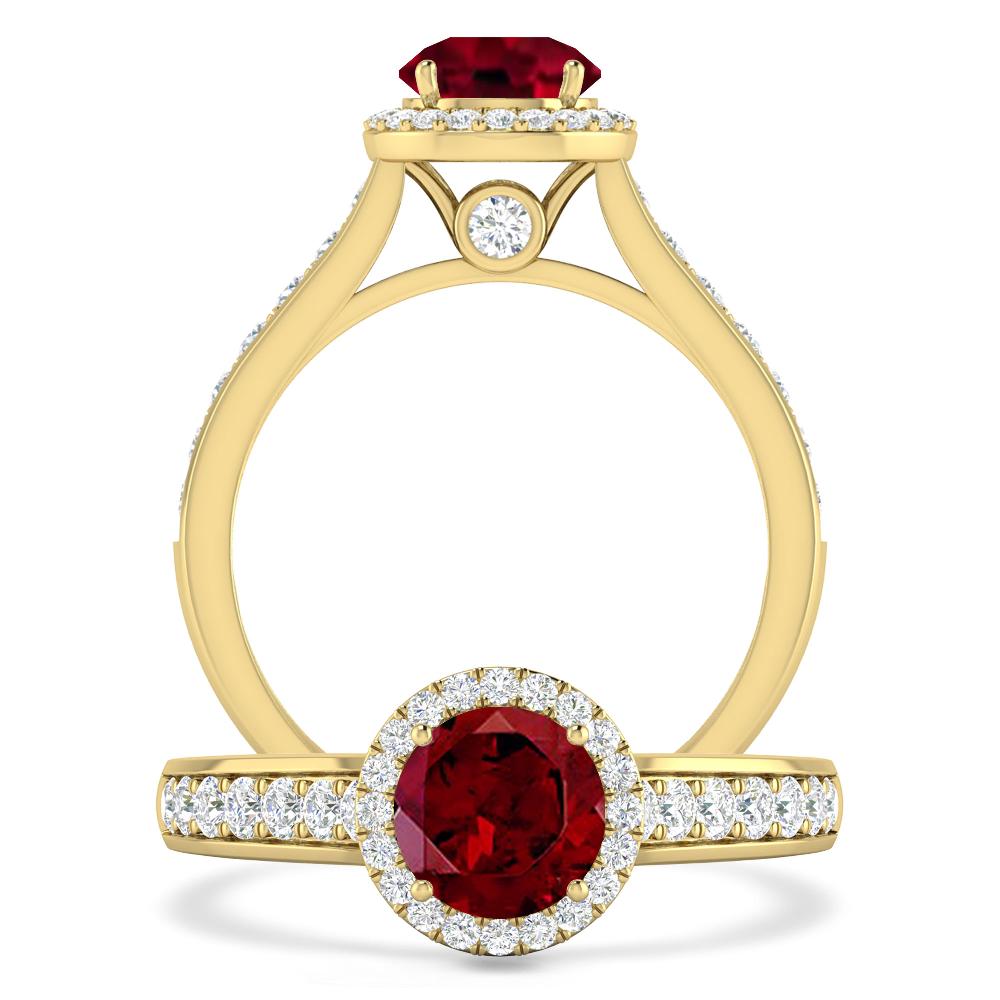 Yellow Gold - Garnet
