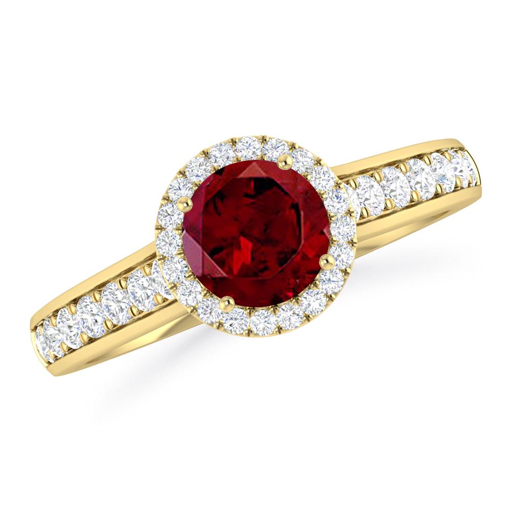 Yellow Gold - Garnet