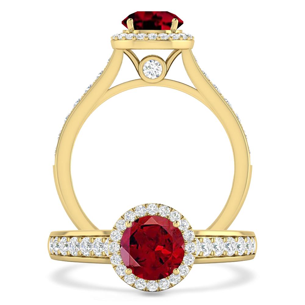 Yellow Gold - Garnet