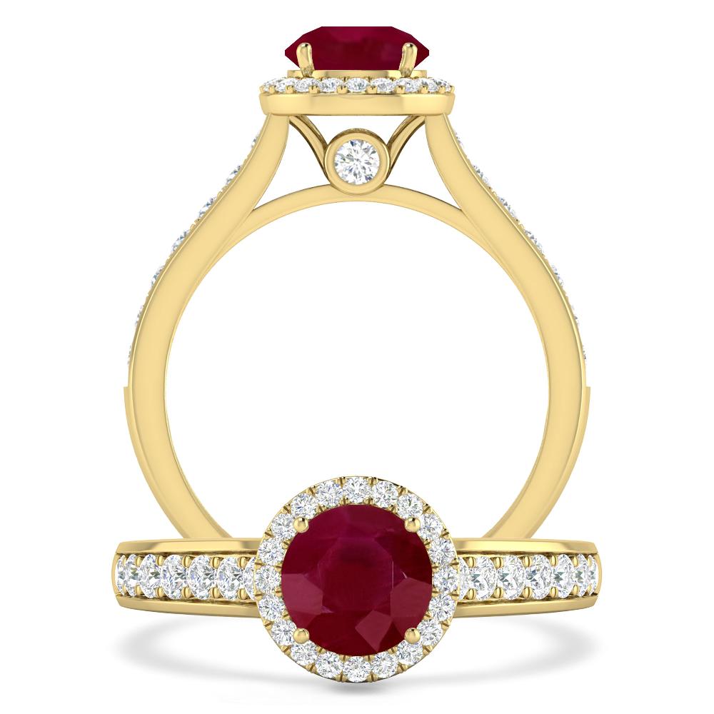 Yellow Gold - Ruby