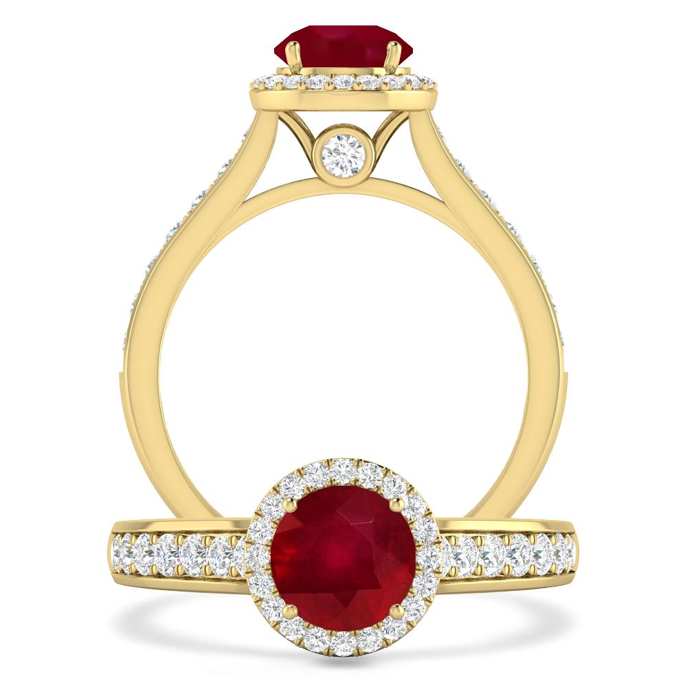 Yellow Gold - Ruby