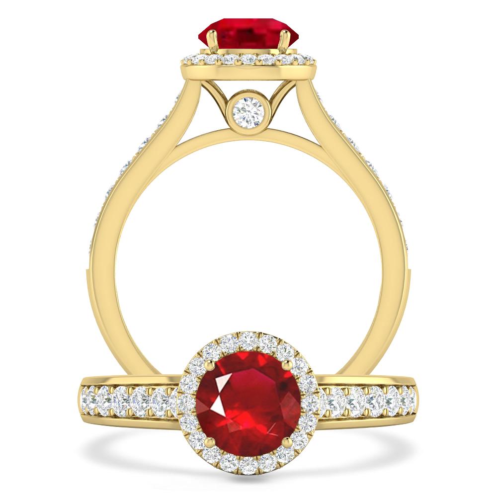 Yellow Gold - Ruby