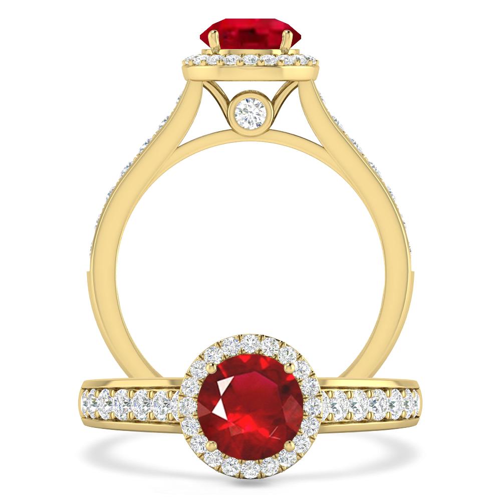 Yellow Gold - Ruby