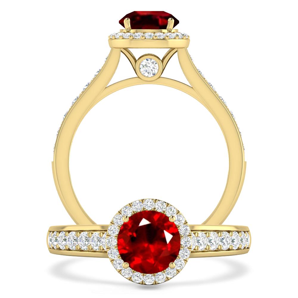 Yellow Gold - Ruby