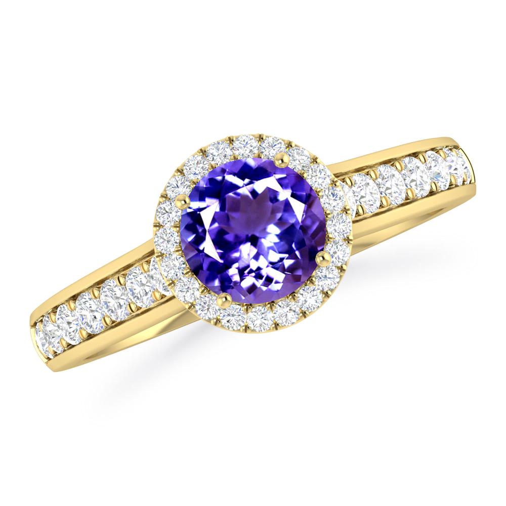 Yellow Gold - Tanzanite