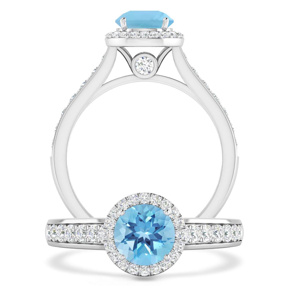 White Gold - Blue Topaz