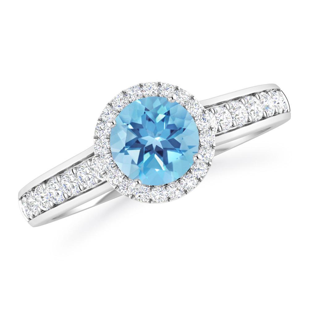 White Gold - Blue Topaz