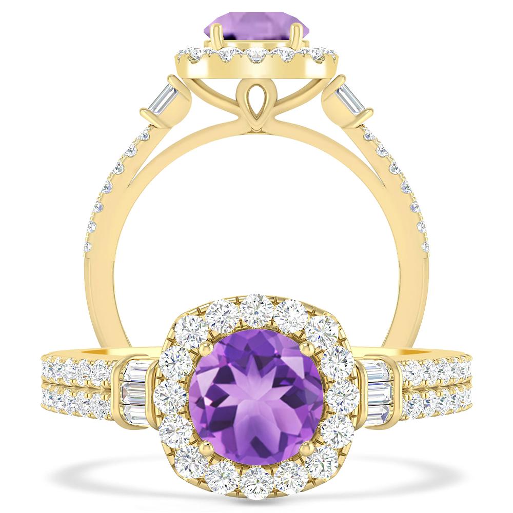 Yellow Gold - Amethyst