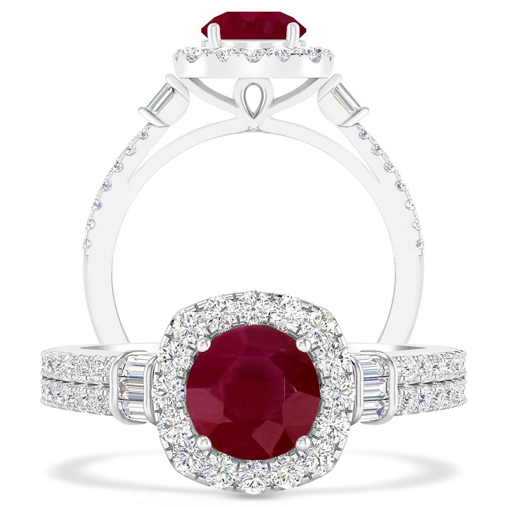 White Gold - Ruby