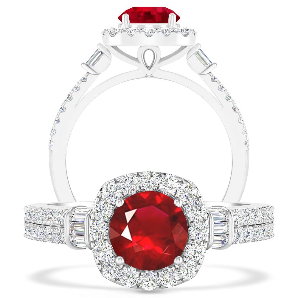 White Gold - Ruby