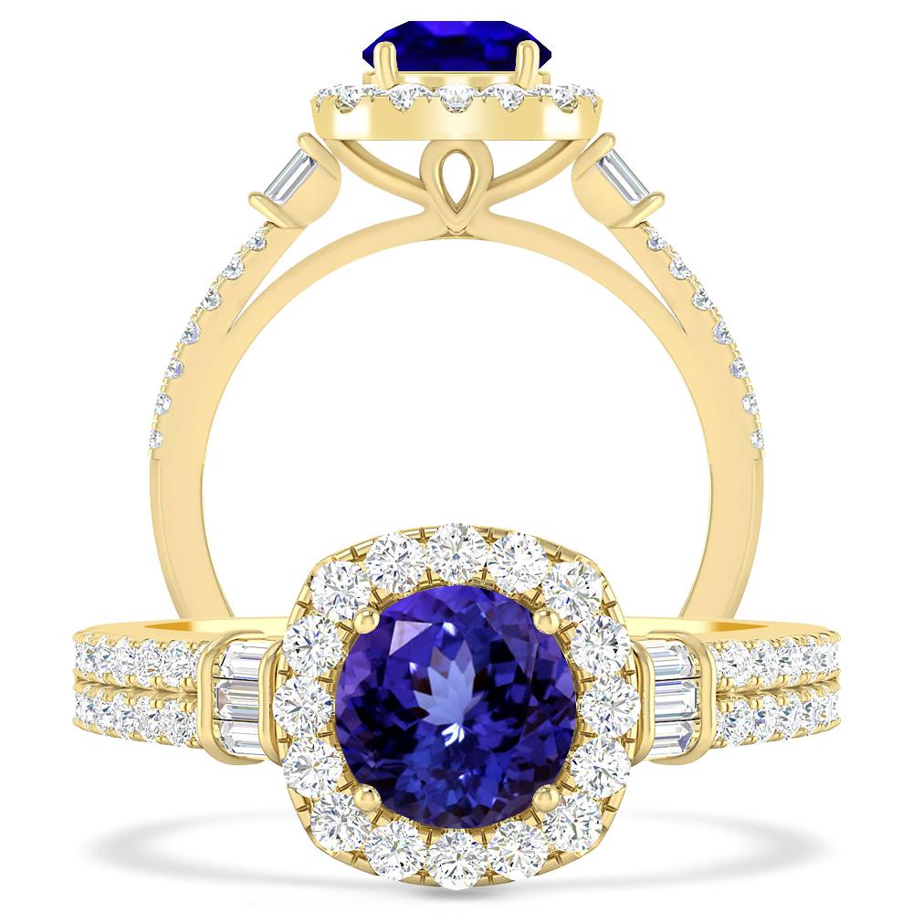 Yellow Gold - Tanzanite