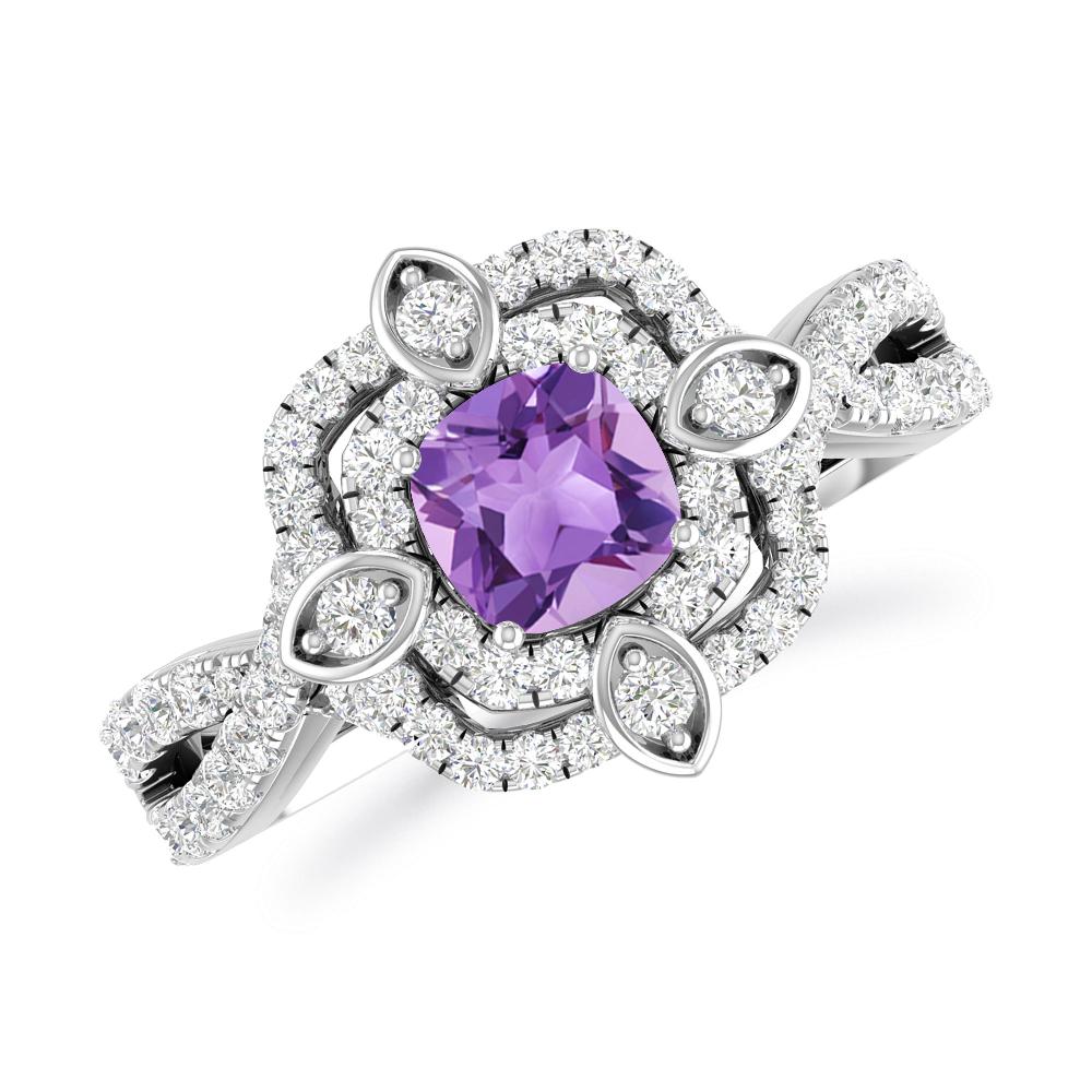 White Gold - Amethyst