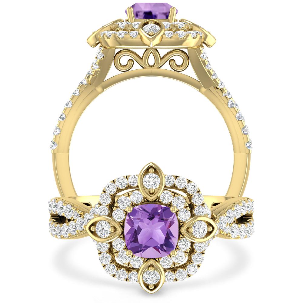 Yellow Gold - Amethyst