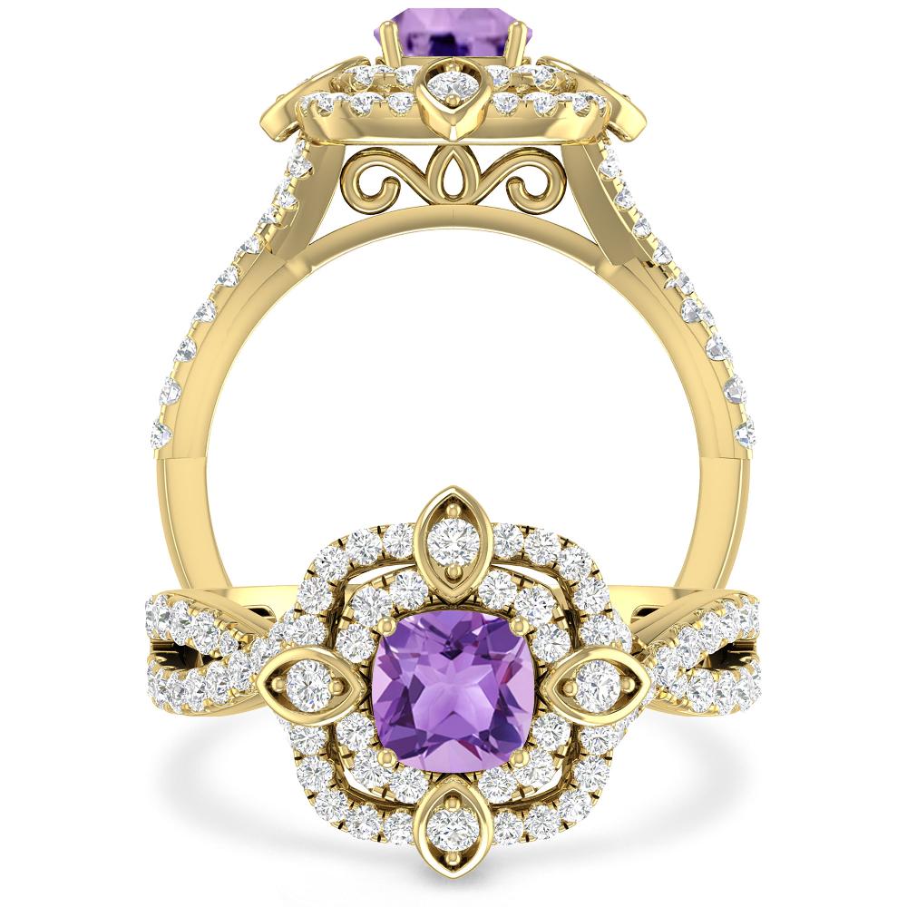 Yellow Gold - Amethyst